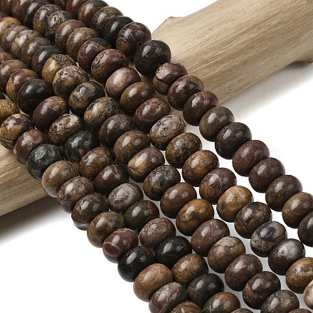 Нити бусин из натурального камня пикассо/полихромной яшмы&nbsp;G-A280-A27-02-1