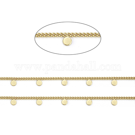 3.28 фут ручной работы из латуни цепочки для бордюров X-CHC-E020-06G-1