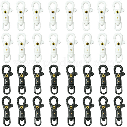 32 шт. 2-х цветные пластиковые помпоны с поворотными застежками FIND-SC0017-04-1