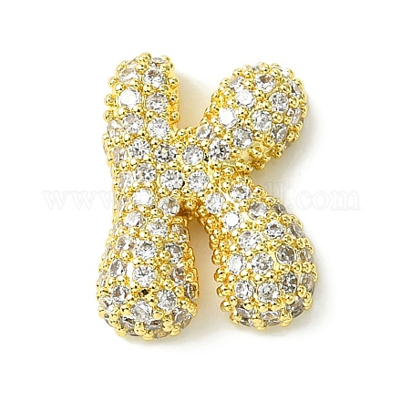 Подвески из латуни с покрытием из прозрачного кубического циркония KK-S378-01G-K-1