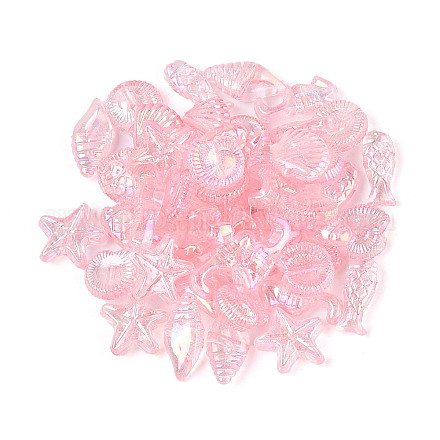 Прозрачные акриловые бусины с океанской тематикой TACR-T028-69A-1