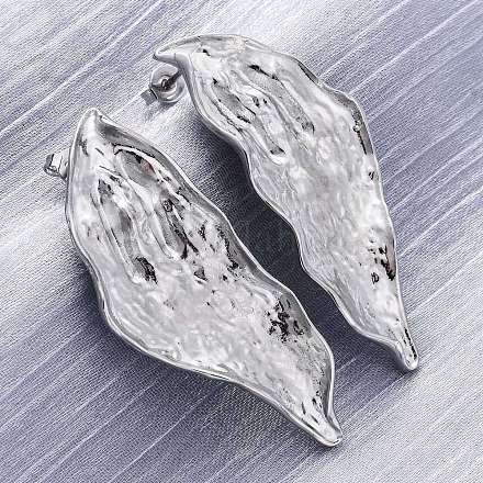 Латунь серьги EJEW-Q015-19P-1