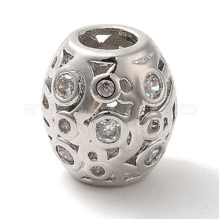 Латунные микро проложить кубического циркония бусы KK-C072-11P-1