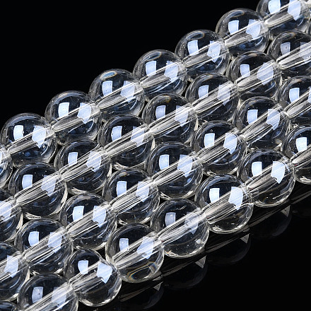 Прозрачные стеклянные бусины гальваническим пряди GLAA-T032-T8mm-AA13-1