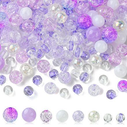 Наборы для изготовления браслетов из круглых акриловых бусин своими руками DIY-FS0007-02C-1