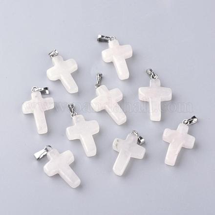 Природного розового кварца подвески G-J354-09-1