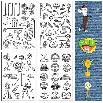 4 лист 11.6x8.2-дюймовых рисунков вышивки палочками и стежками DIY-WH0455-154-1