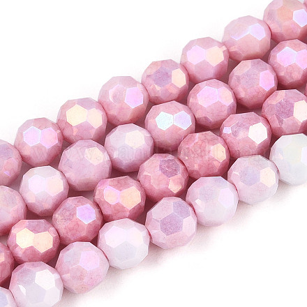 Антикоррозийные гальванические стеклянные бусины EGLA-T021-6mm-15-04-1