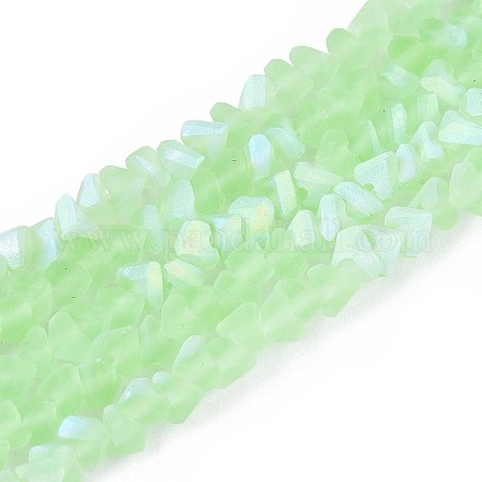 Матовые прозрачные стеклянные бусины GLAA-N054-4mm-07-1