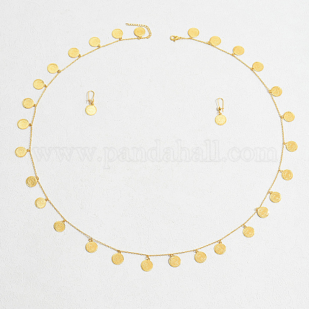 Комплекты ожерелий и серег с винтажными латунными монетами для женщин UG1537-1