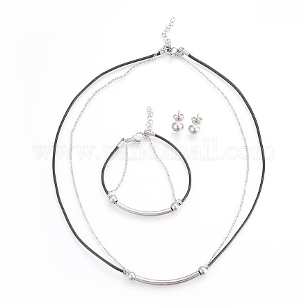 Комплекты украшений из нержавеющей стали 304 SJEW-F186-10P-1