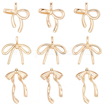 12шт 3 стиля латунные подвески KK-BBC0020-27-1