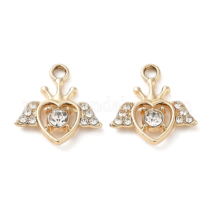 Подвески из сплава и страза PALLOY-P303-03C-G-1