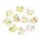Spray Painted Transparent Acrylic Beads, Butterfly, Light Goldenrod Yellow, 7x10x3mm, Hole: 1.5mm, about 3570pcs/500g