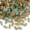 Opaque Acrylic Beads, Rectangle, Dark Sea Green, 13.5x5.5x5.5~6mm, Hole: 1.6mm, about 952~1150pcs/500g