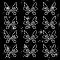 Glitter Hotfix Rhinestone(Hot Melt Adhesive On The Back), Costume Accessories, Butterfly, Crystal, 52x49mm