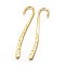 Tibetan Style Alloy Bookmarks, Lead Free and Cadmium Free, Golden, 2.4cm wide, 12.2cm long, hole: 2mm
