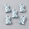 Cat Silicone Beads, Sky Blue, 29x21x9.5mm, Hole: 2mm