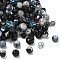 Mixed Styles Glass Beads, Mixed Shapes, Black, 6~18x6~14x5~10mm, Hole: 1.2~6mm