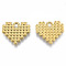 Ion Plating(IP) 304 Stainless Steel Pendants, Heart, Real 18K Gold Plated, 18x20x1.5mm, Hole: 2mm