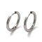 Tarnish Resistant 202 Huggie Hoop Earrings with 304 Stainless Steel Pins for Women, Stainless Steel Color, 10 Gauge, 18.5x2.5mm