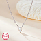 S925 Silver Bead Zircon Necklace Simple French Pendant Clavicle Chain