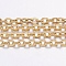 Ion Plating(IP) 304 Stainless Steel Cable Chains, Soldered, with Spool, Flat Oval, for Jewelry Making, Golden, 2.5x2x0.5mm, about 65.61 Feet(20m)/roll