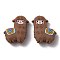 Silicone Beads, Alpaca, Coconut Brown, 30x26.5~27x9.5mm, Hole: 2.5mm