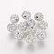 Polymer Clay Rhinestone Beads, Grade A, Round, Pave Disco Ball Beads, Crystal AB, 10x9.5mm, Hole: 1.5~1.8mm