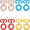 8Pcs 4 Colors Aluminum Alloy Guyline Cord Adjuster, Tent Tensioners, for Tent Hiking Camping, Mixed Color, 36.5x42.5x6.5mm, 2pcs/color