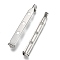 Tarnish Resistant 304 Stainless Steel Brooch Findings Sets, Back Bar Pins, with Hole, Stainless Steel Color, 40x5x7mm, Pin: 0.7mm