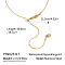 Elegant 304 Stainless Steel Y-Shape Flat Round Tassel Boston Link Chain Lariat Necklaces for Women, Real 18K Gold Plated, 18.11 inch(46cm)