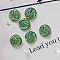 Flat Back Resin Rhinestone Cabochons, Flat Round, Light Green, 10x3mm