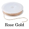 Brass Snake Chains, with Spool, Soldered, Cadmium Free & Nickel Free & Lead Free, Rose Gold, 1.2mm, about 9.84 Feet(3m)/Roll