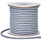 1 Roll 10M Round Braided Cowhide Cords, Gray, 3mm, about 10.93 yards(10m)/roll