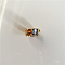 Square Alloy Resin Finger Rings, Golden, Light Steel Blue, US Size 7(17.3mm)
