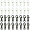 32Pcs 2 Colors POM Plastic Swivel Clasps, with Lobster Claw Clasps, Mixed Color, 45.5x17x8.5mm, Hole: 5.5x6.5mm, 16pcs/color
