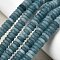 Frosted Dyed Natural White Jade Beads Strands, Rondelle, Steel Blue, 6x2mm, Hole: 1mm, about 195~198pcs/strand, 15.35~15.55 inch(39~39.5cm)

