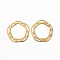 Ion Plating(IP) 304 Stainless Steel Linking Rings, Hollow Flower, Real 14K Gold Plated, 16.5x17x0.5mm, Inner Diameter: 10x11mm