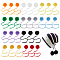 30Pcs 10 Colors Polyester Pompom Ball, Round, Mixed Color, 285mm, 3pcs/color 