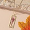 Rectangle with Inner Flower Resin Pendant Iron Cable Chain Necklaces for Women, Golden, Hot Pink, 17.72 inch(45cm)