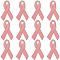 12Pcs October Breast Cancer Pink Awareness Ribbon Enamel Brooches, Silver Zinc Alloy Badge for Backpack Clothes, Pink, 38x23.5x1.5mm