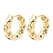 Ring Brass Hoop Earrings for Women, Real 18K Gold Plated, 16.5x17.5x4.5mm
