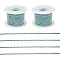2 Roll Electrophoresis Iron Rhinestone Strass Chains, Crystal Rhinestone Cup Chains, with Spool, Pale Turquoise, SS6.5 Rhinestone: 2~2.1mm, about 10yards/roll