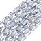Electroplate Glass Beads Strands, AB Color Plated, Cat Shape, Aqua, 10.5x8x5mm, Hole: 1.1mm, about 65pcs/strand, 25.20''(64cm)