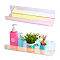 2 Sets Invisible Acrylic Floating Wall Ledge Shelf, with Iron Screws, Bathroom Storage Shelves Display Organizer, Rectangle, Colorful, 38.1x10.2x7.6cm