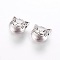 Tibetan Style Alloy Kitten Beads, Cat Head, Cadmium Free & Nickel Free & Lead Free, Antique Silver, 8x8x5mm, Hole: 2mm