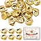 40Pcs Brass Spacer Beads, Nuggets, Real 14K Gold Plated, 6x5x1.5mm, Hole: 1.4mm