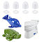 Round Plastic Push-On Toilet Bowl Bolt Caps Covers with Extra Washers and Ceramics Display Decorations, Bathroom Accessories, Mixed Shapes, Mixed Color, 33x4mm