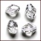 Imitation Austrian Crystal Beads, Grade AAA, K9 Glass, Faceted, Bicone, Clear, 10x13mm, Hole: 0.9~1mm